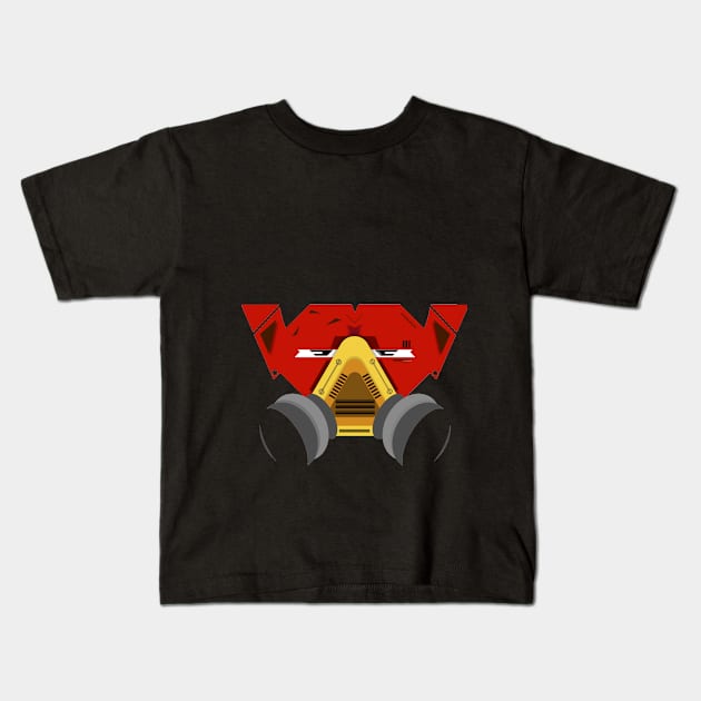 Monkey Head (red) Kids T-Shirt by MASE